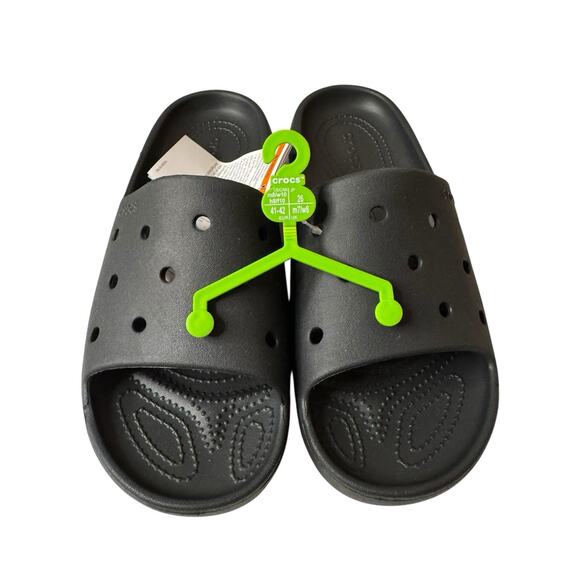 Crocs NEW Unisex Adult Classic Slide V2 Sandals Black US Men's 8 Women's 10 - Picture 3 of 10